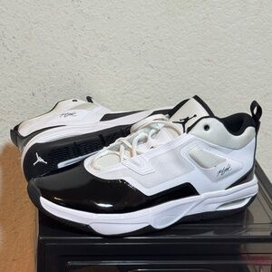 Jordan Men’s Black and White Low-Top Athletic Sneakers